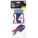 Wincraft Buffalo Bills Perfect Cut Decal Set of two 4"x4" Stefon Diggs - lauxsportinggoods
