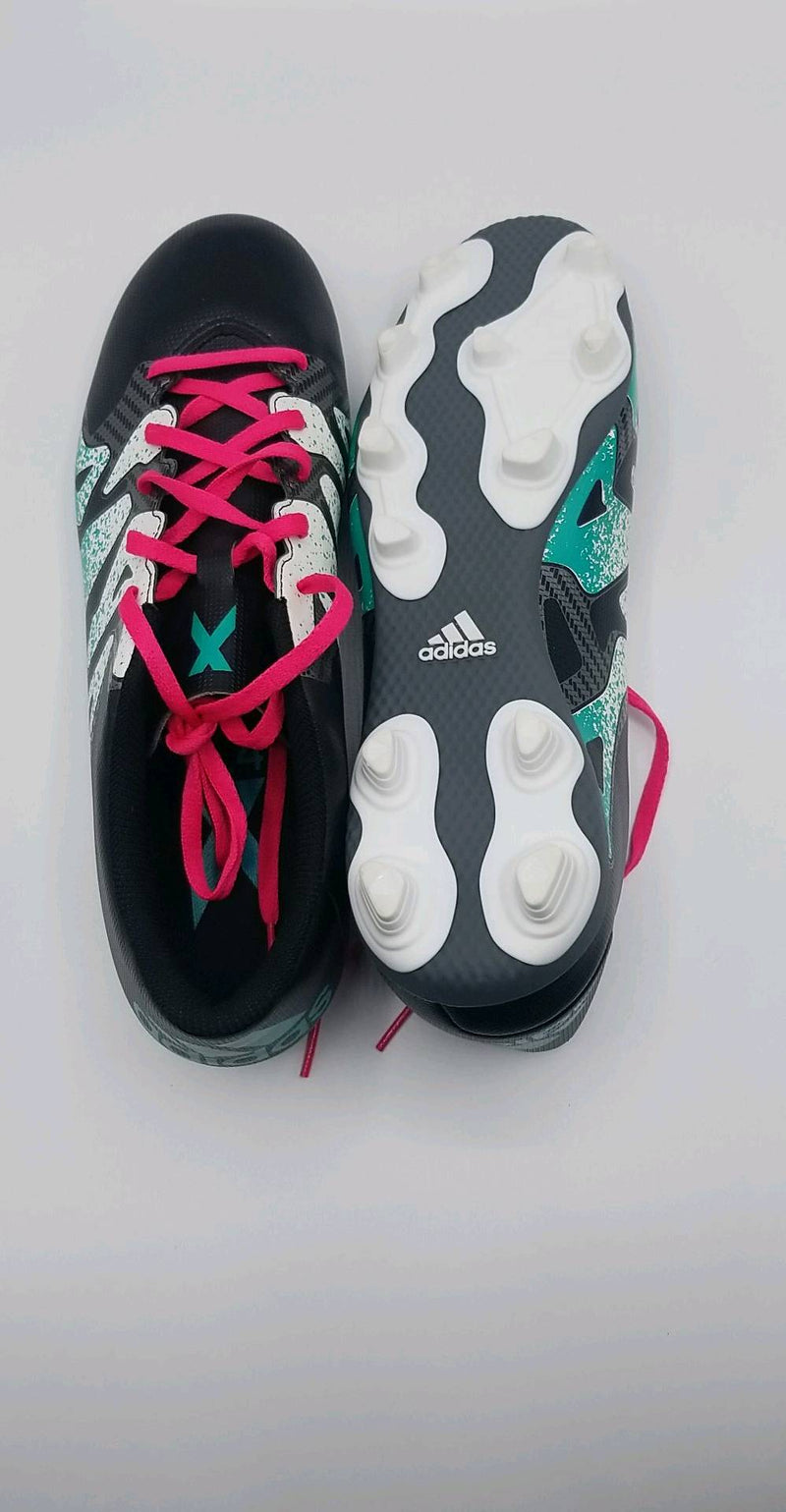 Used adidas Performance Men's X 15.4 Soccer Shoe,Black/Shock Mint/White,11.5 M US - lauxsportinggoods