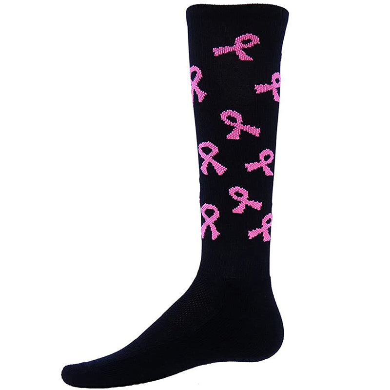 Red Lion Courage Knee High Sock, Black-Neon Pink - lauxsportinggoods
