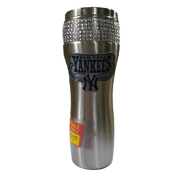 Great American GA-211926 Yankees Bling Travel Mug Stainless - lauxsportinggoods