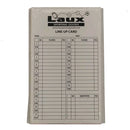 Line-up Cards - 4 Part -4 1/4" x 7" - 12 Per Pack - lauxsportinggoods