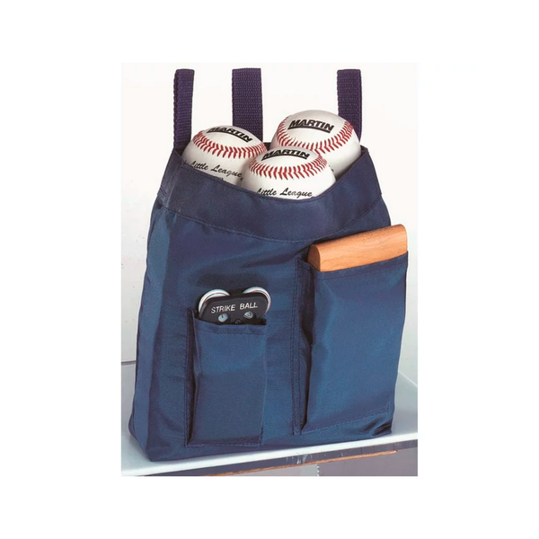 Martin Sports - Heavy Duty Nylon Umpire Ball Bag - Navy - lauxsportinggoods