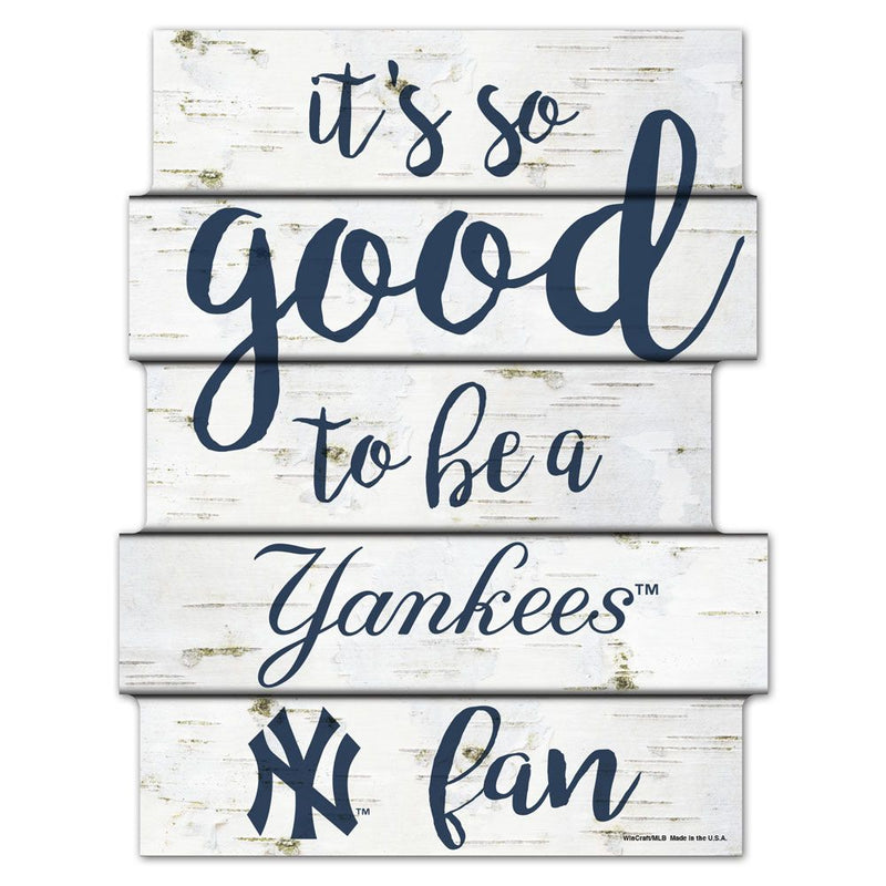 Wincraft New York Yankees BIRCH Wood Sign - 11 x 14 inch - lauxsportinggoods