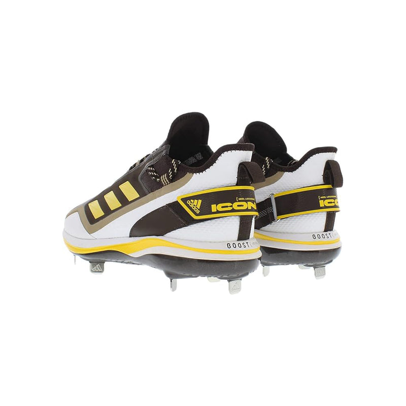 Adidas Men's AS ICON 7 Boost Padres Baseball Cleats - Brown/Yellow - lauxsportinggoods