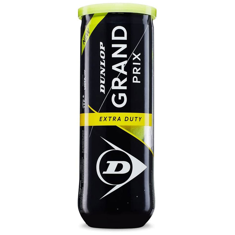 Dunlop Grand Prix Tennis Balls Extra Duty 3 Per Can - lauxsportinggoods