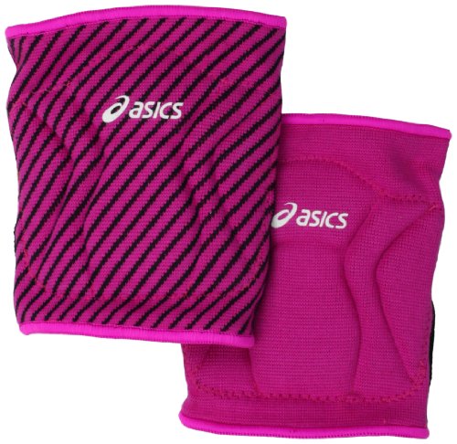 ASICS Replay Reversible Knee Pad, One Size Fits All, Pink Glow/Black - lauxsportinggoods