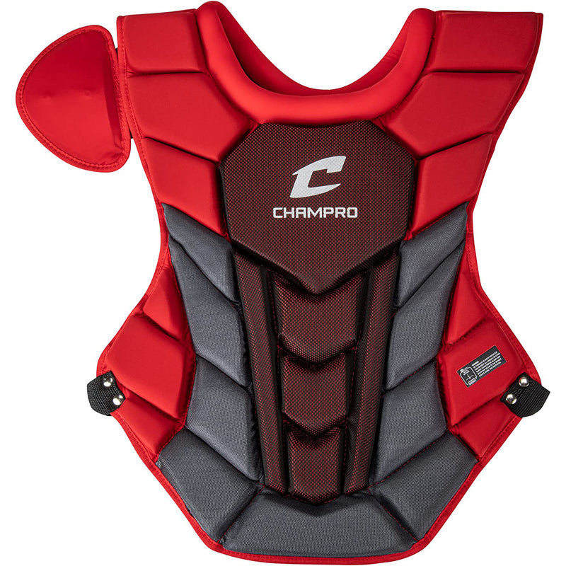 Open Box Champro Optimus Pro Plus Chest Protector Intermediate 15.5 Length-Scarlet - lauxsportinggoods