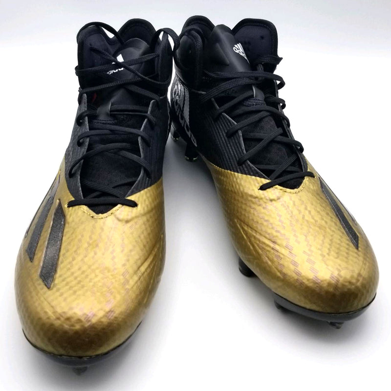 adidas Adizero 5-Star Mid Football Shoe Black-Gold Mens Size