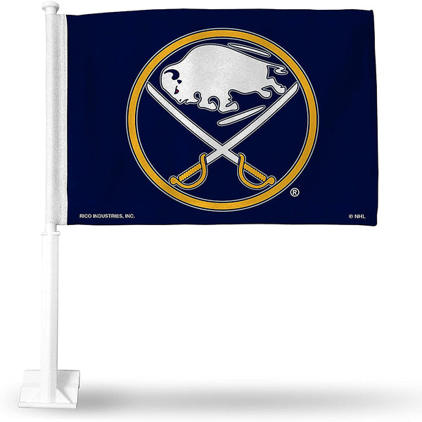 NHL Rico Industries Car Flag with included Pole, Buffalo Sabres - lauxsportinggoods