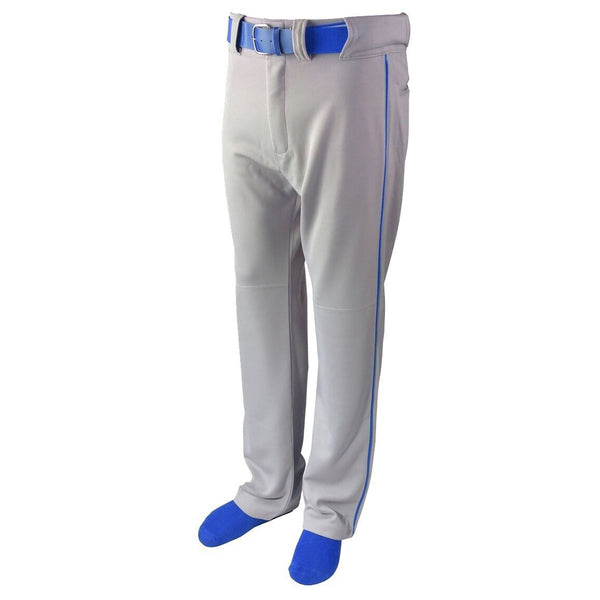 Open Box Martin Sports - Pro Style Baseball Piped Pant - Youth - S - Grey/Royal - lauxsportinggoods