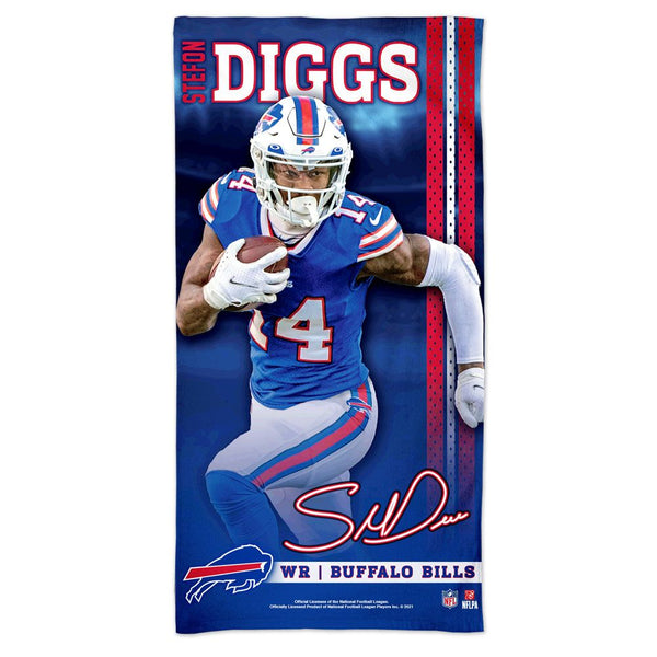 Wincraft Buffalo Bills Spectra Beach Towel Stefon Diggs - 30 x 60 inch - lauxsportinggoods