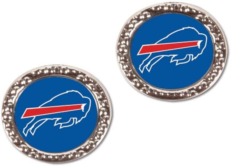 Wincraft Buffalo Bills Jewelry Carded Round Earrings - 1 Pair - lauxsportinggoods