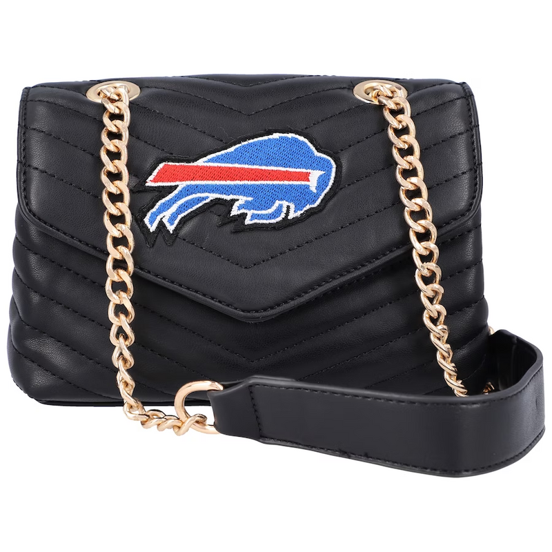 Cuce Women's Buffalo Bills Stadium Compliant Vegan Leather Quilted Crossbody Purse - lauxsportinggoods