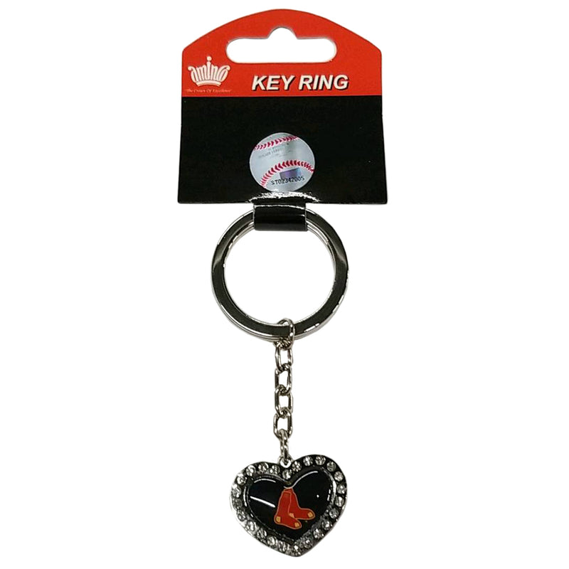 Aminco Key Ring Red Sox Heart - lauxsportinggoods