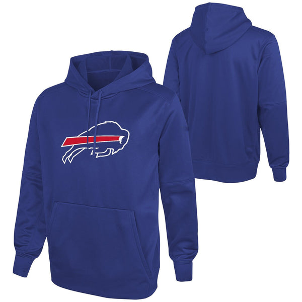 Fanatics Men's Buffalo Bills Evergreen Primary Logo Pullover Fleece Hood - Royal - lauxsportinggoods
