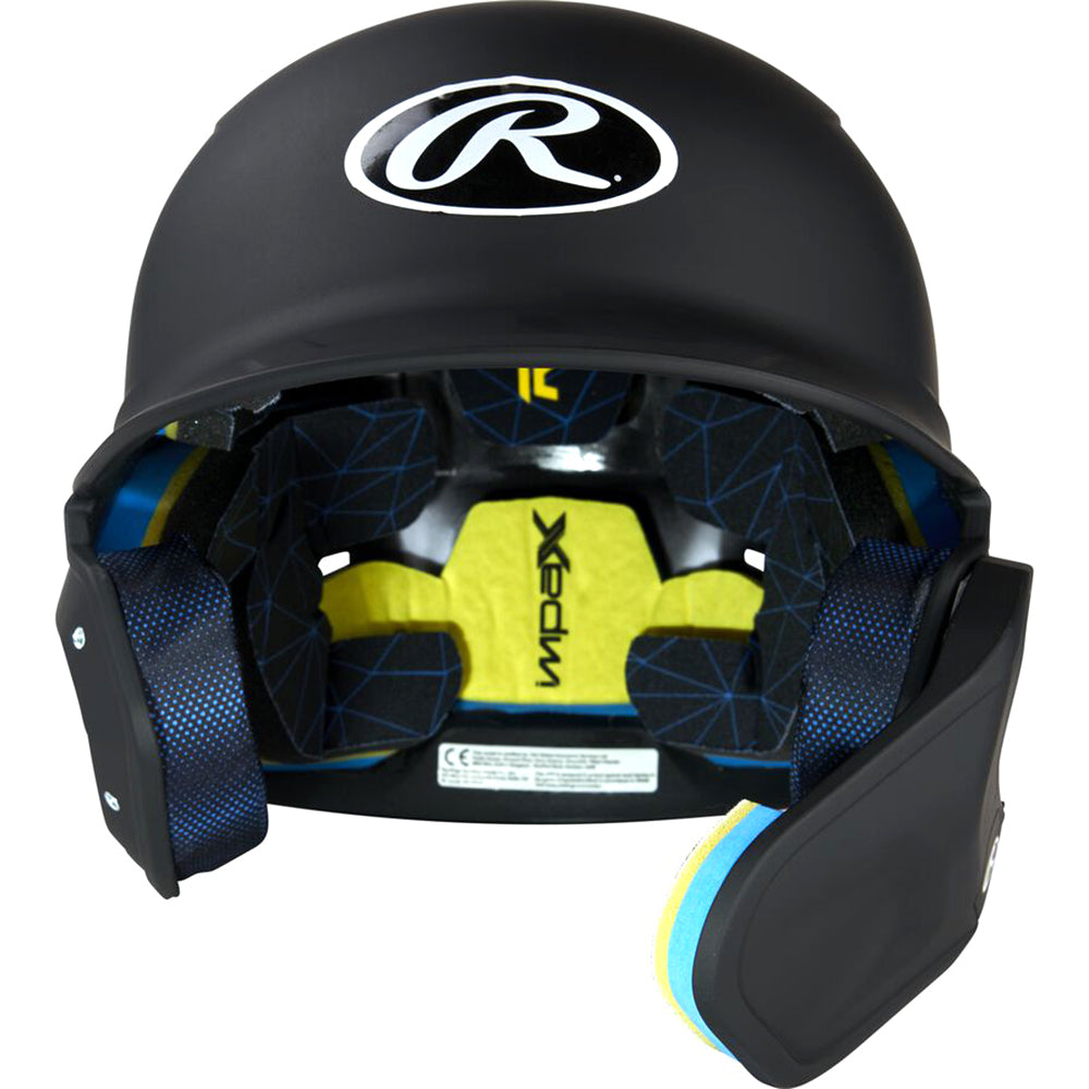 Casque De Frappe Rawlings R16 Reverse 1-Tone 2022 – Senior, Finition Mate Noire – Ventilation Maximale Et Protection Pro