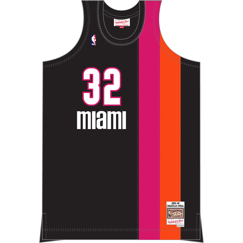 Mitchell & Ness NBA Miami Heat Shaquille 05 O'Neal Swingman Jersey - Black - lauxsportinggoods