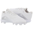 adidas Child Icon V MD Baseball Sneakers - While/Silver - lauxsportinggoods
