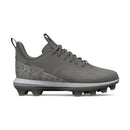 Open Box Under Armour Boy's UA Harper 7 Low Jr. TPU Bb. Cleats - Gray/White - 5 - lauxsportinggoods