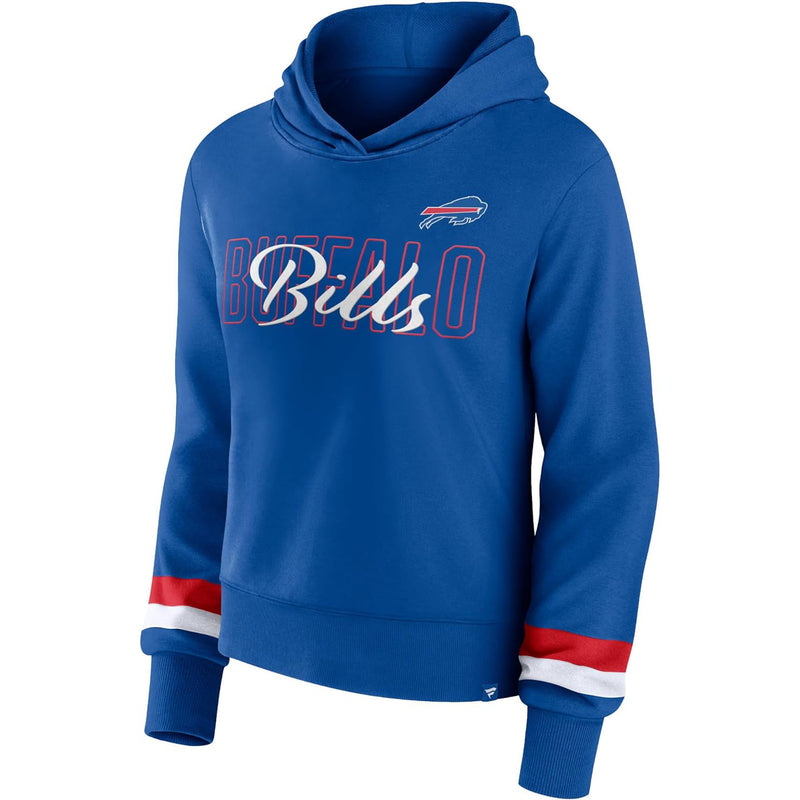 Fanatics Women's Buffalo Bills Fundamentals Sleeve Stripe Pullover Hoodie - lauxsportinggoods