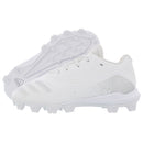 adidas Child Icon V MD Baseball Sneakers - While/Silver - lauxsportinggoods