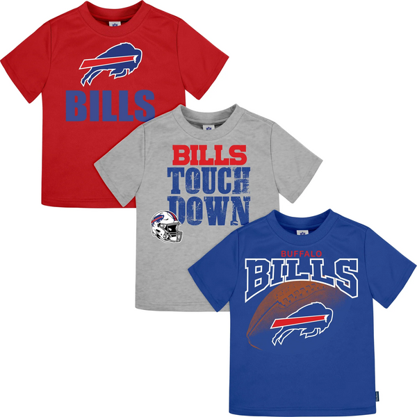 Gerber Boy's Buffalo Bills Short Sleeve Shirt - 3 Piece - lauxsportinggoods