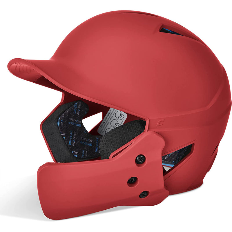 Open Box Champro HX Gamer Plus Bsbll Helmet w/Flap-SCARLET BODY-MATTE-Senior - lauxsportinggoods