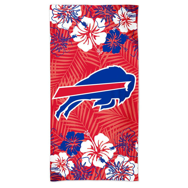 Wincraft W-2921 Bills Red Floral Beach Towel - lauxsportinggoods