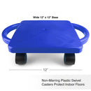 Champion Sports Standard Scooter Board with Handles - 12 Inches - lauxsportinggoods