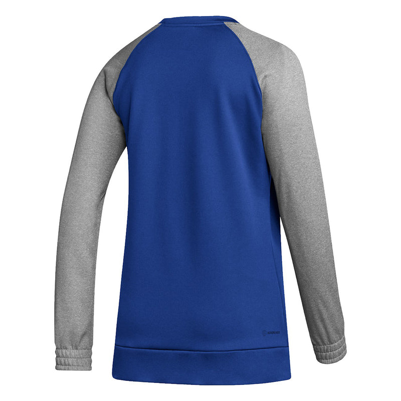 Adidas Women's Buffalo Sabres Team Issue Long Sleeve Crew Tee - Royal/Grey - lauxsportinggoods